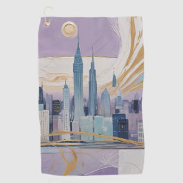 A Lunar Cityscape Golfhanddoek