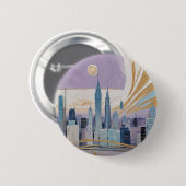 A Lunar Cityscape Ronde Button 5,7 Cm (Voorkant /achterkant)
