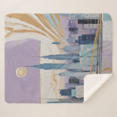 A Lunar Cityscape Sherpa Deken (Voorkant (horizontaal))