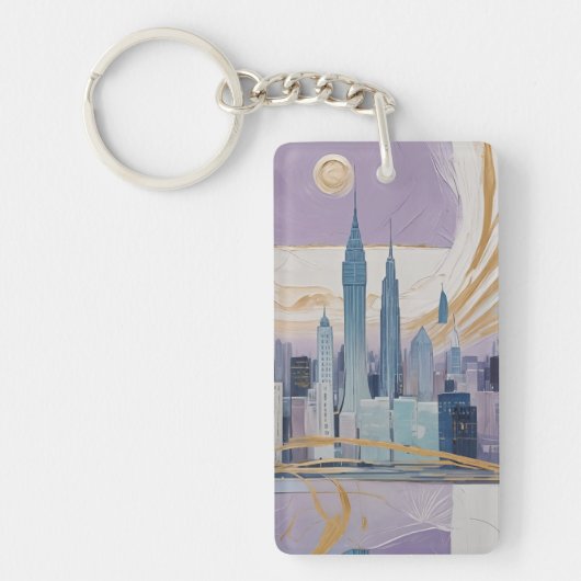 A Lunar Cityscape Sleutelhanger (Voorkant)