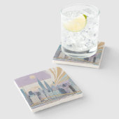 A Lunar Cityscape Stenen Onderzetter (Zijkant)