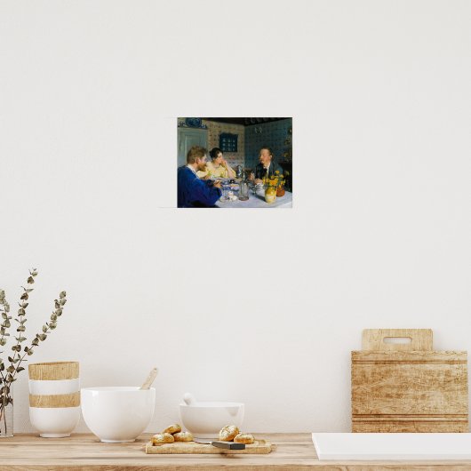 A luncheon by Peder Severin Kroyer Poster (Keuken)