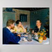 A luncheon by Peder Severin Kroyer Poster (Voorkant)