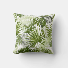 a lush, tropical leaf pattern  kussen