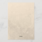 A luxurious and stylish wedding invitation  kaart (Achterkant)