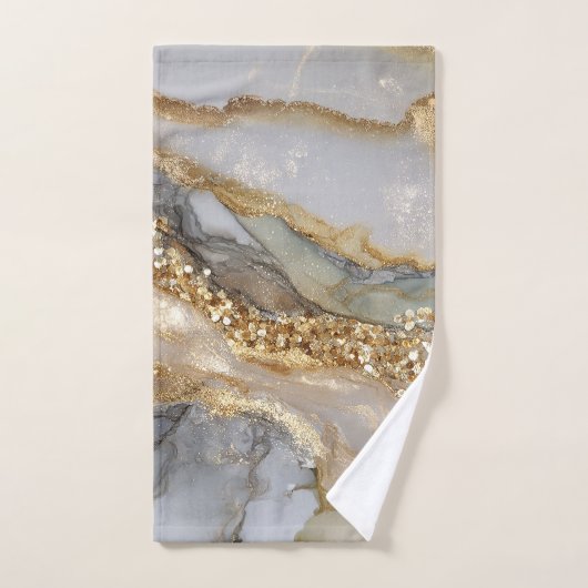 A luxurious gold and white marble background bad handdoek (Handdoek)