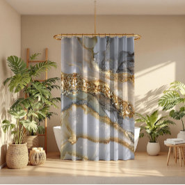 A luxurious gold and white marble background douchegordijn