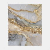 A luxurious gold and white marble background fleece deken (Voorkant)