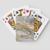 A luxurious gold and white marble background pokerkaarten (Achterkant)