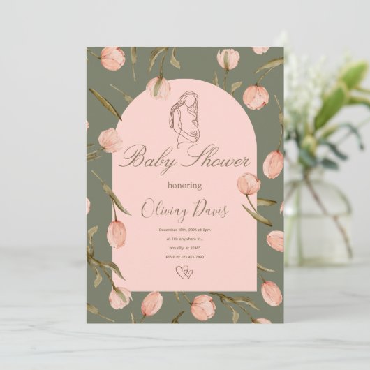 A luxurious invitation with a chic boho touch (Staand voorkant)