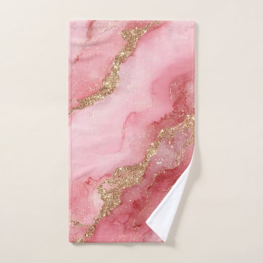 A luxurious pink marble background bad handdoek (Handdoek)