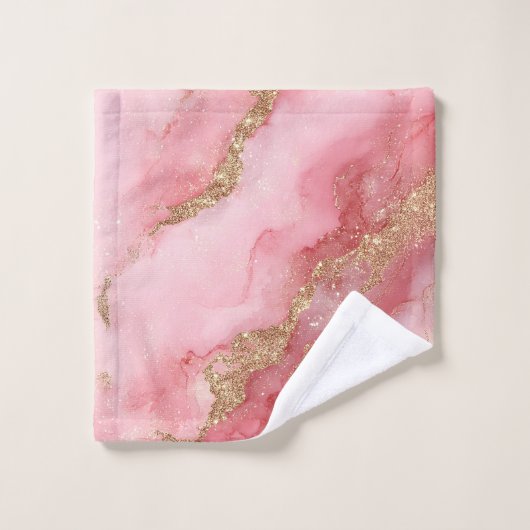 A luxurious pink marble background bad handdoek (Wasdoekje)