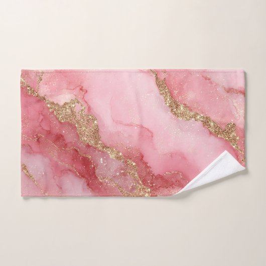 A luxurious pink marble background bad handdoek (Handdoek)