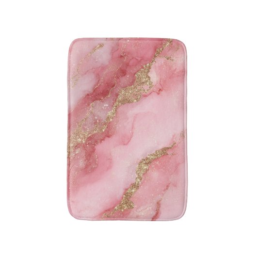 A luxurious pink marble background badmat (Voorkant Verticaal)