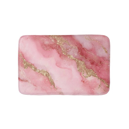 A luxurious pink marble background badmat (Voorkant)