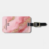 A luxurious pink marble background bagagelabel (Voorkant horizontaal)
