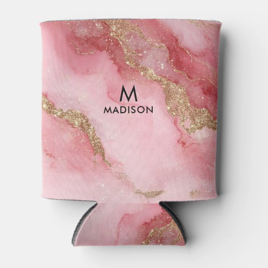 A luxurious pink marble background blikjeskoeler (Voorkant)