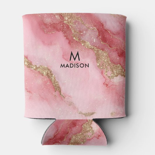 A luxurious pink marble background blikjeskoeler (Achterkant)