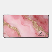 A luxurious pink marble background bureaumat (Voorkant)