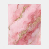 A luxurious pink marble background fleece deken (Voorkant)