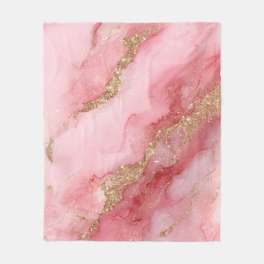 A luxurious pink marble background fleece deken (Voorkant)