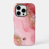 A luxurious pink marble background iPhone hoesje (Achterkant)
