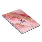 A luxurious pink marble background notitieboek (Rechterzijde)