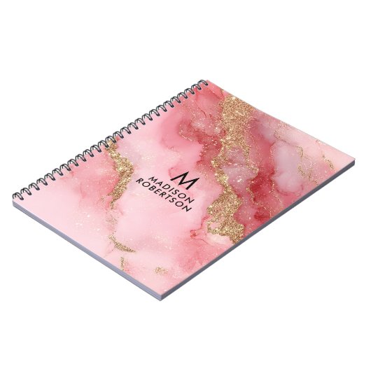 A luxurious pink marble background notitieboek (Linkerzijde)