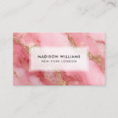 A luxurious pink marble background visitekaartje (Voorkant)