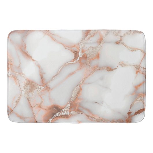 A luxurious rose-gold marble background badmat (Voorkant)