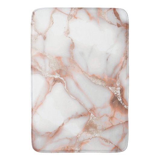 A luxurious rose-gold marble background badmat (Voorkant Verticaal)