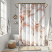 A luxurious rose-gold marble background douchegordijn