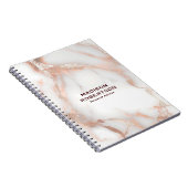 A luxurious rose-gold marble background notitieboek (Rechterzijde)