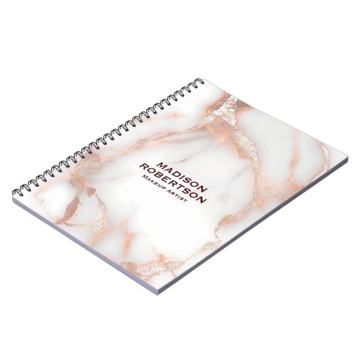 A luxurious rose-gold marble background notitieboek (Linkerzijde)