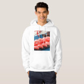 A luxurious tuna-inspired hoodie | Red gradation (Voorkant volledig)
