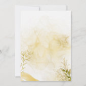A luxurious wedding invitation in elegant gold kaart (Achterkant)