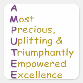 A.M.P.U.T.E.E. VIERKANTE STICKER