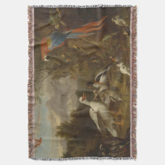 A Macaw Ducks Parrots and Other Birds in a Landsca Deken (Voorkant Verticaal)