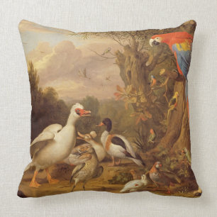 A Macaw, Ducks, Parrots en andere vogels in de dee Kussen
