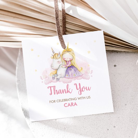 A Magical Day Unicorn Birthday Party  Bedankjes Labels