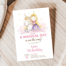 A Magical Day Unicorn Birthday Party  Kaart