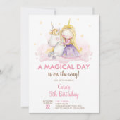 A Magical Day Unicorn Birthday Party  Kaart (Voorkant)