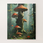 a magical forest, mushrooms, a mystical forest, to legpuzzel (Verticaal)