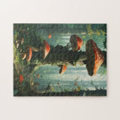 a magical forest, mushrooms, a mystical forest, to legpuzzel (Horizontaal)
