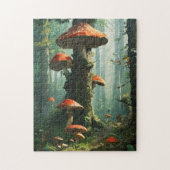 a magical forest, mushrooms, a mystical forest, to legpuzzel (Verticaal)