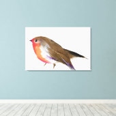 A magical little robin called Wisp 2011 Canvas Afdruk (Insitu (Houten vloer))
