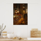 A maid asleep by Johannes Vermeer  Poster (Keuken)