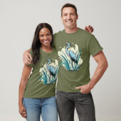 A Majestic Blue Heron Stands Tall In A Vibrant Nat T-shirt (Unisex)