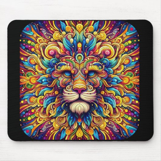 A Majestic Lion - Mouse Pad Muismat (Voorkant)