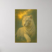 A majestic white tiger painted in premium fine-art canvas afdruk (Voorkant)